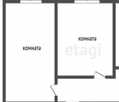 2-комн, 43кв м, этаж 1/2 посёлок Молодёжный, 10